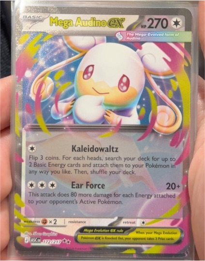 Mega Audino ex 172/217 Ascended Heroes — front