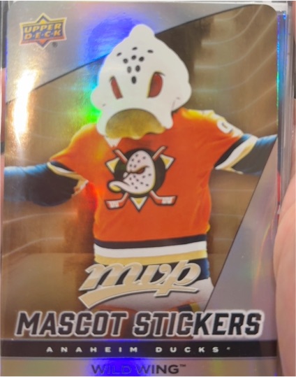 2025-26 Upper Deck MVP #MS-1 Wild Wing Mascot Stickers Anaheim Ducks — front