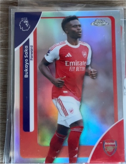 2026 Topps Chrome Premier League #13 Bukayo Saka — front