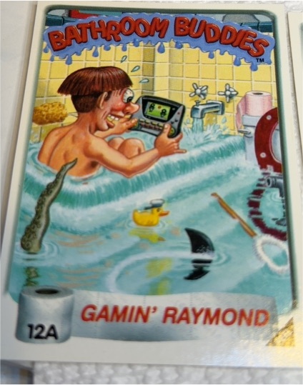 1996 Topps Bathroom Buddies #12A Gamin' Raymond — front