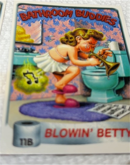 1996 Topps Bathroom Buddies #11B Blowin' Betty — front