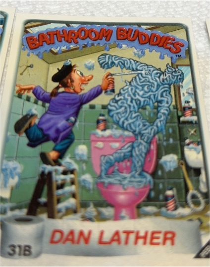 1996 Topps Bathroom Buddies #31B Dan Lather — front