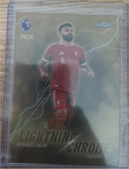 2025-26 Topps Chrome Premier League Lightning Chrome #LC-5 Mohamed Salah — front