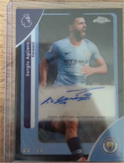 2018 Topps Chrome Premier League Debut #PD-SA Sergio Aguero — front