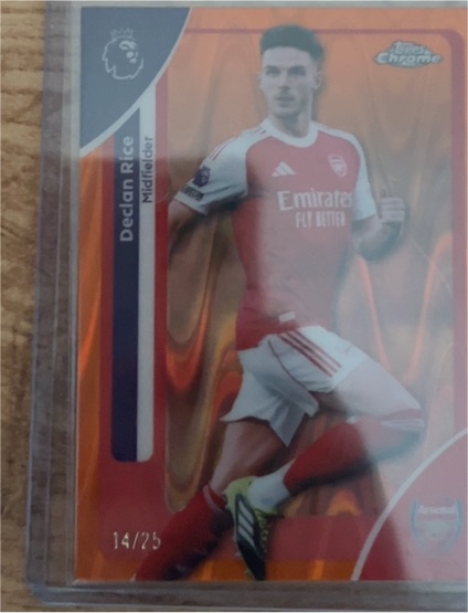2026 Topps Chrome Premier League #14 Declan Rice — front