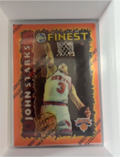 1995-96 Topps Finest Hot Stuff #HS10 John Starks — front