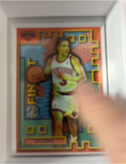 1995-96 Topps Finest #M38 John Starks — front