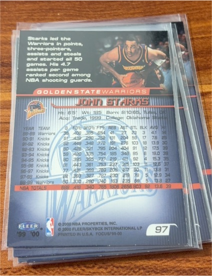 1999 Fleer #97 John Starks — front