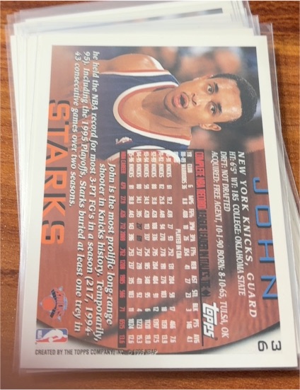 1994 Topps #3 John Starks — front
