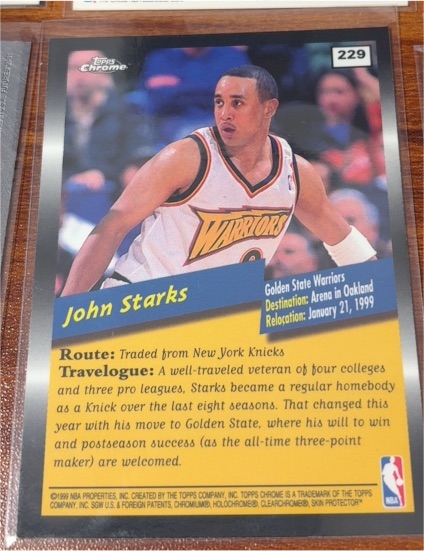 1998-99 Topps Chrome #229 John Starks — front