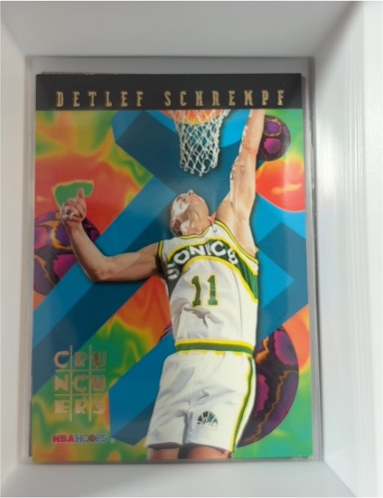 1995-96 NBA Hoops #4 Detlef Schrempf Number Crunchers — front