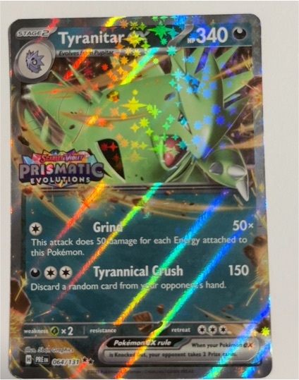 2025 Pokémon TCG Prismatic Evolutions #64 Tyranitar EX — front