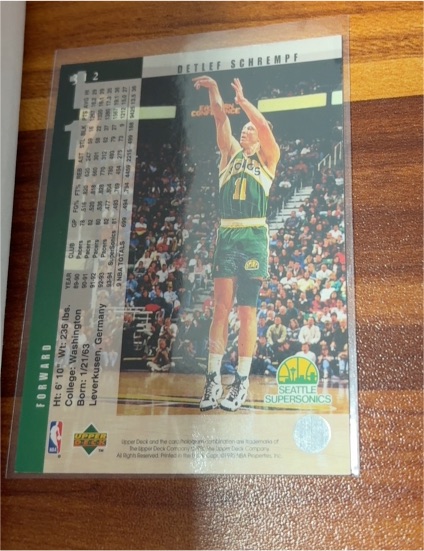 1995-96 Upper Deck #177 Detlef Schrempf — front