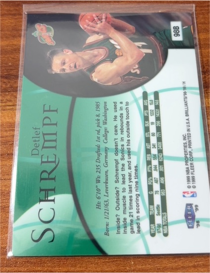 1999 Fleer #988 Detlef Schrempf — front