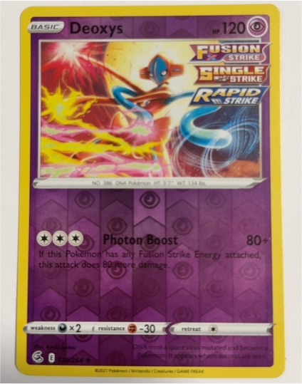 2021 Pokémon Fusion Strike #120 Deoxys — front