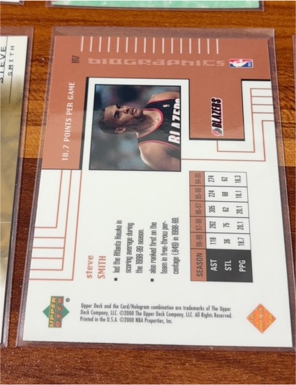 1998 Upper Deck Biographics #17 Steve Smith — front