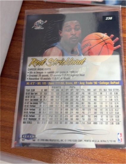 1997-98 Fleer #238 Rod Strickland — front