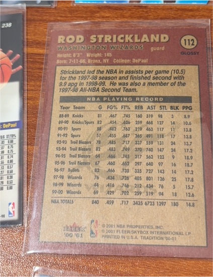 2000-01 Fleer Tradition #112 Rod Strickland — front