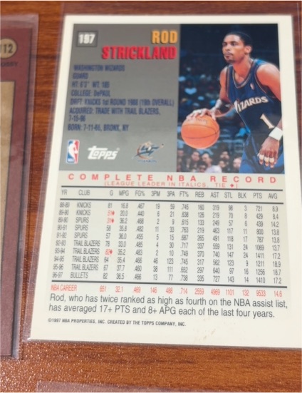 1997-98 Topps #197 Rod Strickland — front