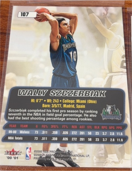 2000-01 Ultra #107 Wally Szczerbiak — front