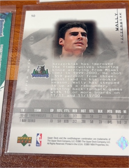 2000 Upper Deck Slam #50 Wally Szczerbiak — front