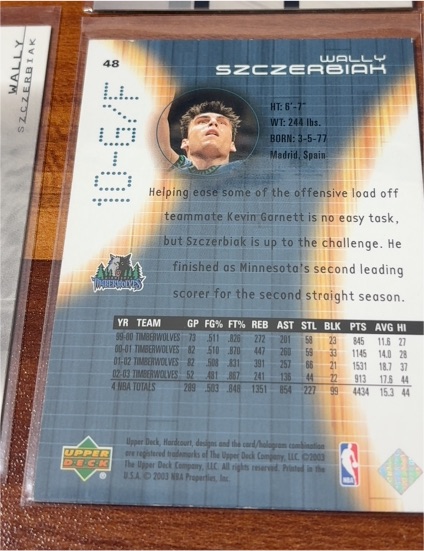 2001 Upper Deck Hardcourt #48 Wally Szczerbiak — front