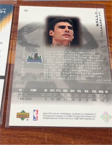 2000-01 Upper Deck #50 Wally Szczerbiak — front