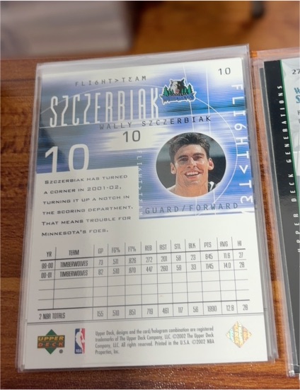 2001-02 Upper Deck Flight Team #10 Wally Szczerbiak — front