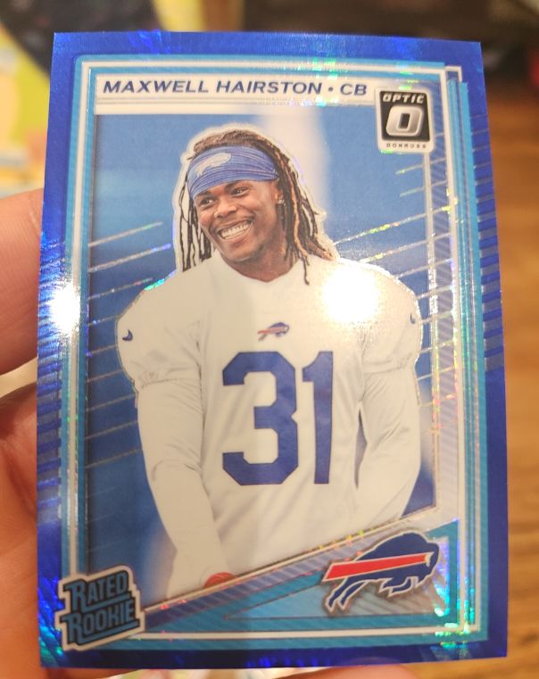 2025 Donruss Optic #286 Maxwell Hairston Blue Hyper Prizm Rated Rookie — front