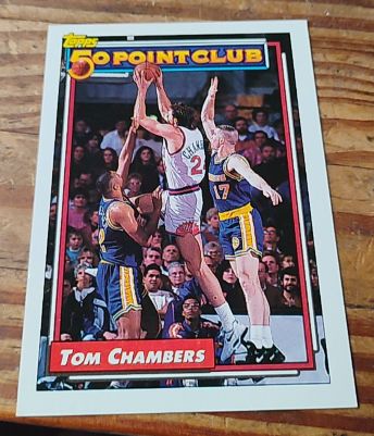 1992-93 Topps #201 Tom Chambers 50 Point Club — front