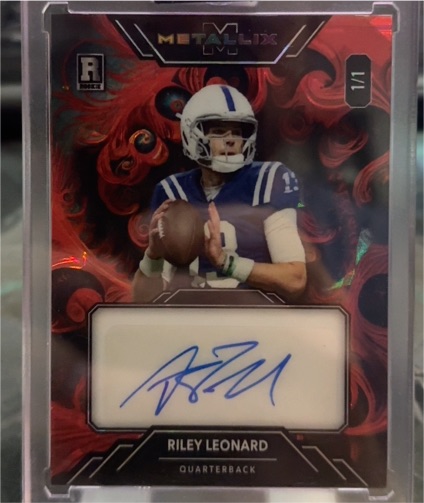 2025 Panini Wild Card Metallix #1/1 Riley Leonard — front
