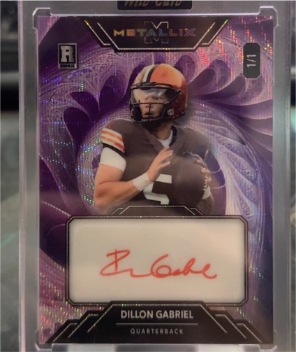2025 Wild Card Metallix #1/1 Dillon Gabriel — front