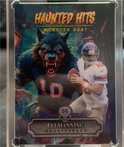 2025 Wild Card Haunted Hits Monster Hunt #5 Eli Manning — front