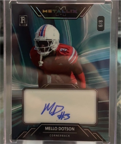2024 Wild Card Metallix #6/8 Mello Dotson — front