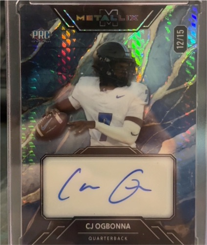 2025 Wild Card Metallix PRC #CJ Ogbonna — front