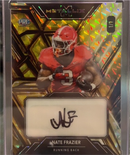 2025 Wild Card Metallix #1/1 Nate Frazier — front