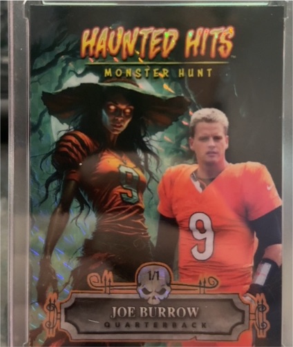 2025 Wild Card Haunted Hits Monster Hunt Jersey Edition #1/1 Joe Burrow — front