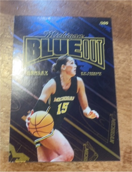 2025-26 Valiant Michigan Basketball Blue Out #/100 Ashley Sofilkanich — front