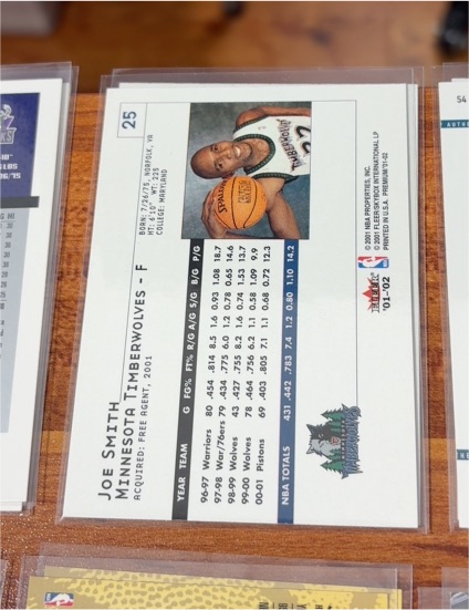 2001 Upper Deck #25 Joe Smith — front