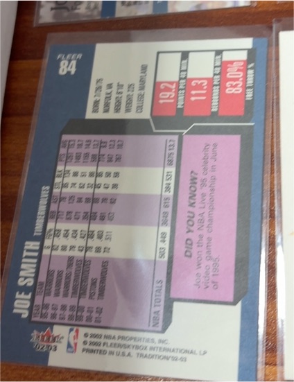 1984 Fleer #84 Joe Smith — front