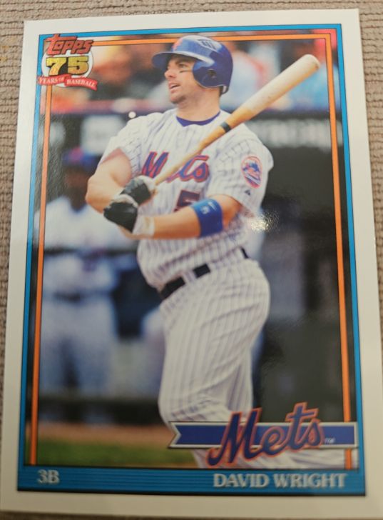 2026 Topps Series 1 1991 Throwback #T91-66 David Wright — front