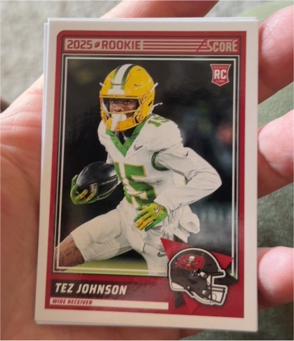 2025 Panini Score #34 Tez Johnson — front