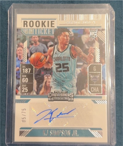 2024-25 Panini Mosaic #RST-KJS KJ Simpson Jr. Rookie Season Ticket RC — front