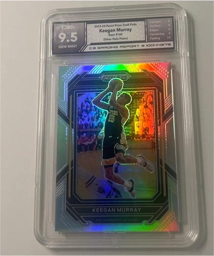 2023-24 Panini Prizm Draft Picks #1100 Keegan Murray (Silver Holo Prizm) — front