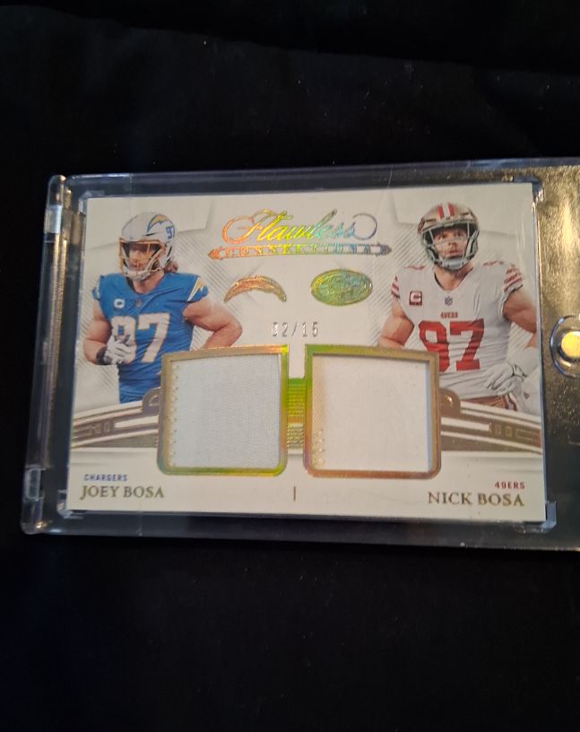 2022 Panini Flawless Connections #1 Joey Bosa & Nick Bosa — front