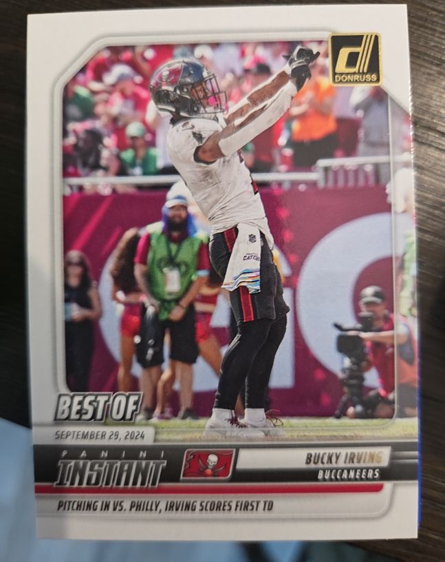 2025 Donruss #INS-BIG Bucky Irving Best of Instant — front