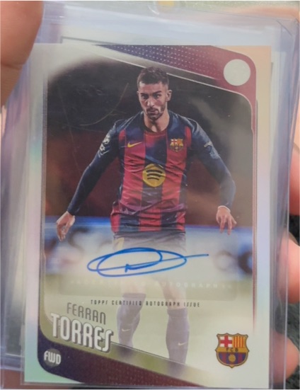 2025-26 Topps UEFA Club Competitions Ferran Torres FC Barcelona Autograph #AU-TO — front