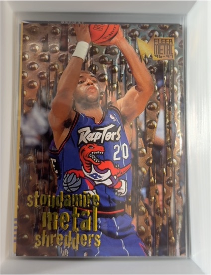 1996-97 Fleer Metal #147 Damon Stoudamire Metal Shredders — front