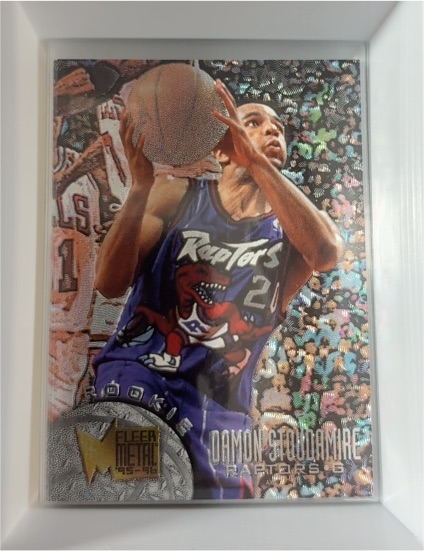 1995-96 Fleer Metal #200 Damon Stoudamire Rookie Card — front