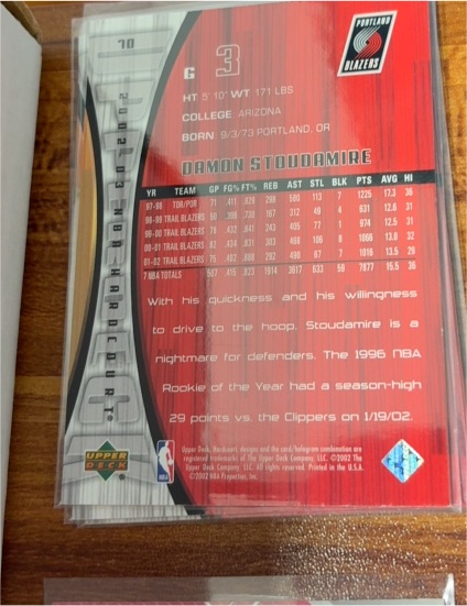 1996 Upper Deck #120 Damon Stoudamire — front